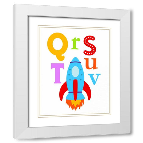 Transportation QRSTUV White Modern Wood Framed Art Print with Double Matting by Robinson, Tamara