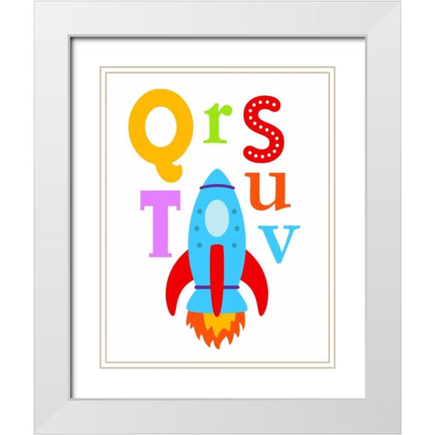 Transportation QRSTUV White Modern Wood Framed Art Print with Double Matting by Robinson, Tamara