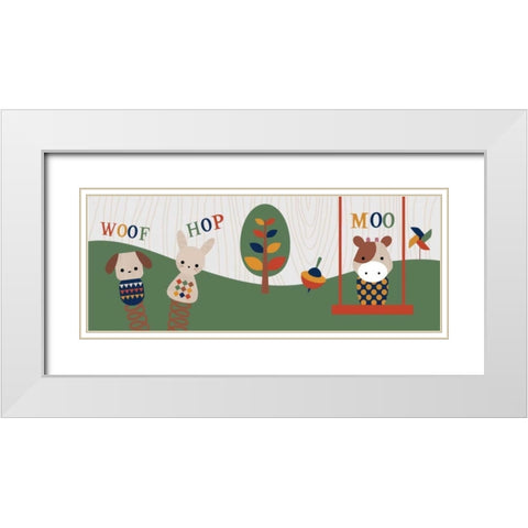 Toy Box Playground I White Modern Wood Framed Art Print with Double Matting by Robinson, Tamara