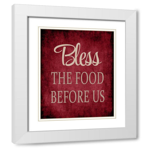 The Food Before Us - Red White Modern Wood Framed Art Print with Double Matting by Robinson, Tamara