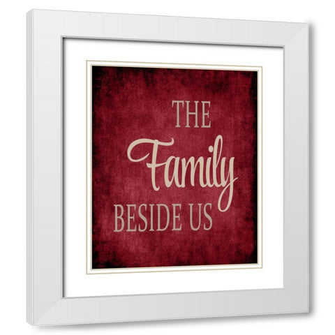 The Family Beside Us - Red White Modern Wood Framed Art Print with Double Matting by Robinson, Tamara