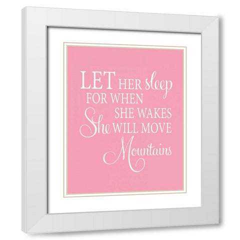 Let Her Sleep White Modern Wood Framed Art Print with Double Matting by Robinson, Tamara