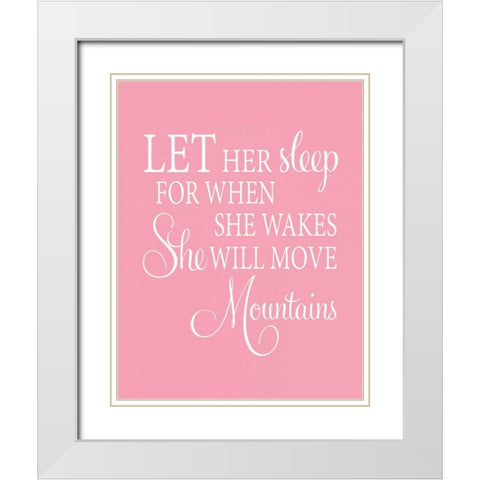 Let Her Sleep White Modern Wood Framed Art Print with Double Matting by Robinson, Tamara