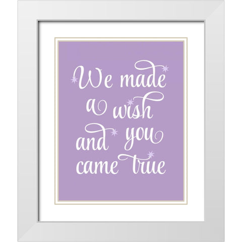 Butterfly Quote White Modern Wood Framed Art Print with Double Matting by Robinson, Tamara