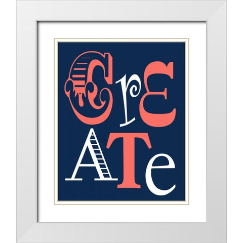 Create White Modern Wood Framed Art Print with Double Matting by Robinson, Tamara