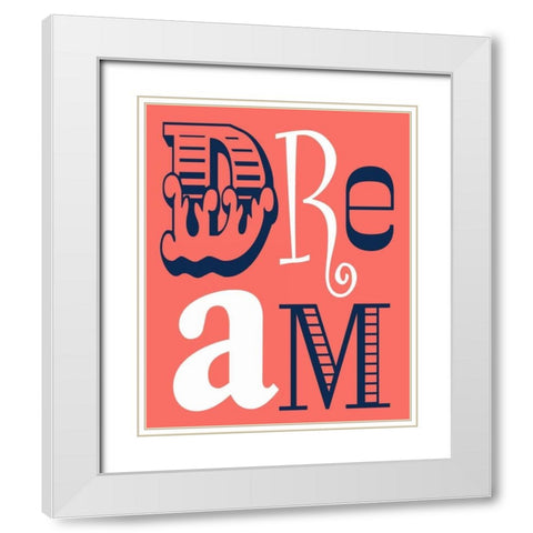 Dream White Modern Wood Framed Art Print with Double Matting by Robinson, Tamara