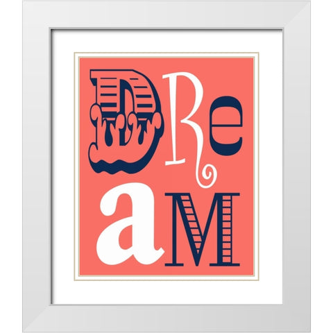 Dream White Modern Wood Framed Art Print with Double Matting by Robinson, Tamara