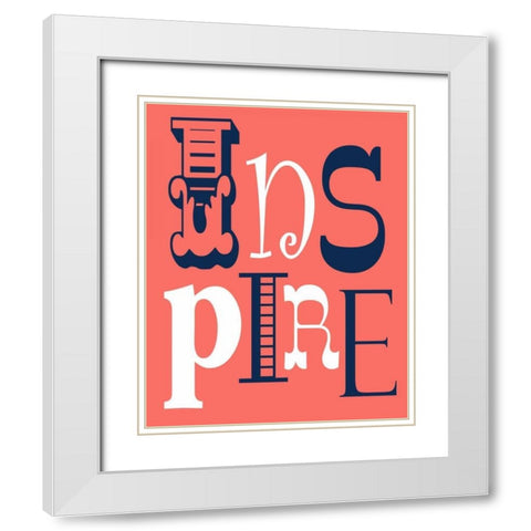 Inspire White Modern Wood Framed Art Print with Double Matting by Robinson, Tamara