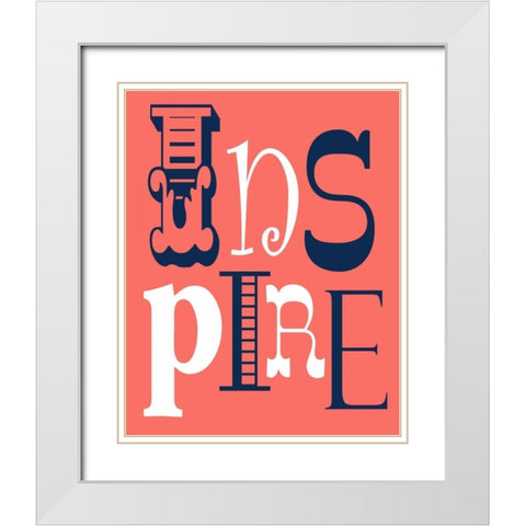 Inspire White Modern Wood Framed Art Print with Double Matting by Robinson, Tamara