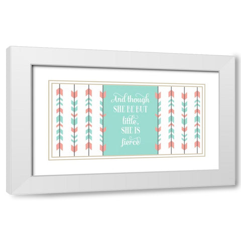 Fierce Tribal Arrow White Modern Wood Framed Art Print with Double Matting by Robinson, Tamara