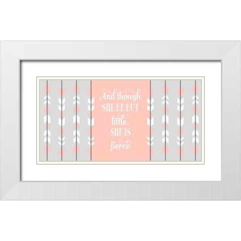 Fierce Tribal Arrow II White Modern Wood Framed Art Print with Double Matting by Robinson, Tamara