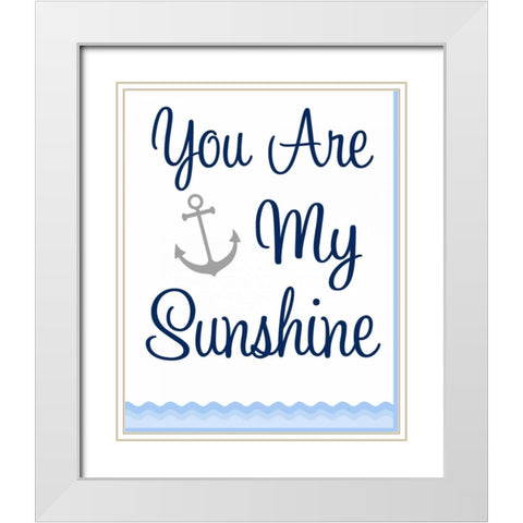 Nautical Sunshine White Modern Wood Framed Art Print with Double Matting by Robinson, Tamara