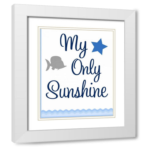 Nautical Sunshine II White Modern Wood Framed Art Print with Double Matting by Robinson, Tamara