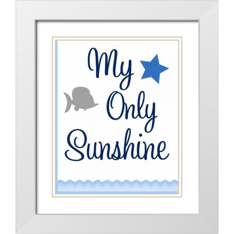 Nautical Sunshine II White Modern Wood Framed Art Print with Double Matting by Robinson, Tamara