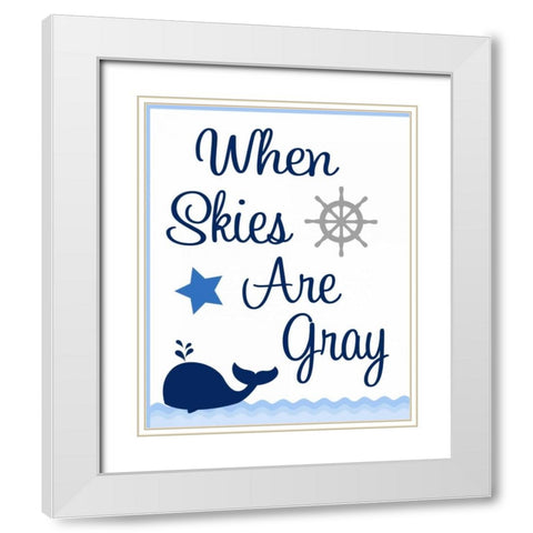 Nautical Sunshine IV White Modern Wood Framed Art Print with Double Matting by Robinson, Tamara