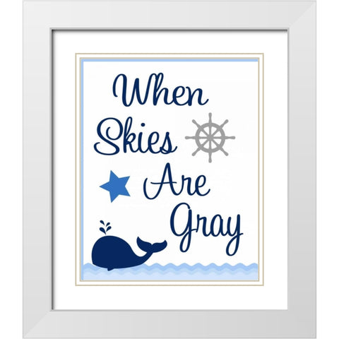 Nautical Sunshine IV White Modern Wood Framed Art Print with Double Matting by Robinson, Tamara