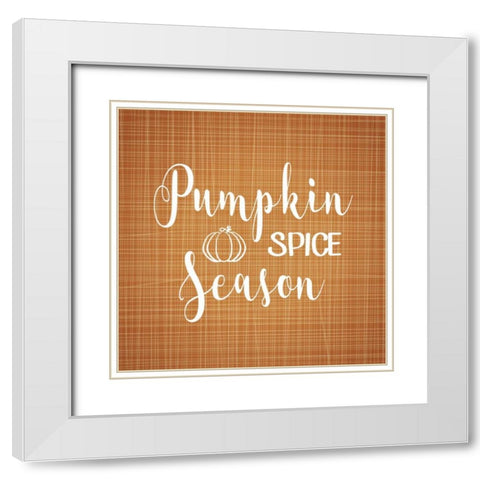 Pumpkin Spice White Modern Wood Framed Art Print with Double Matting by Robinson, Tamara