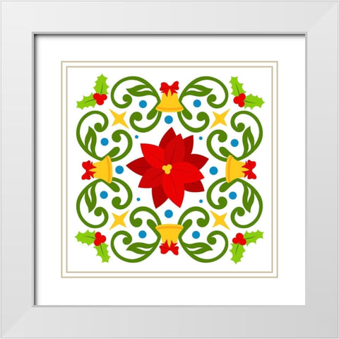 Christmas II White Modern Wood Framed Art Print with Double Matting by Robinson, Tamara