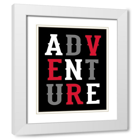 Adventure Lumberjack White Modern Wood Framed Art Print with Double Matting by Robinson, Tamara