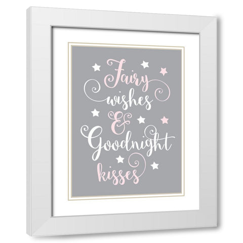 Fairy Wishes White Modern Wood Framed Art Print with Double Matting by Robinson, Tamara