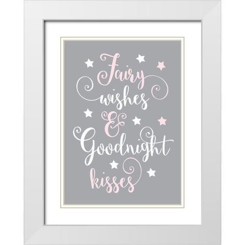 Fairy Wishes White Modern Wood Framed Art Print with Double Matting by Robinson, Tamara