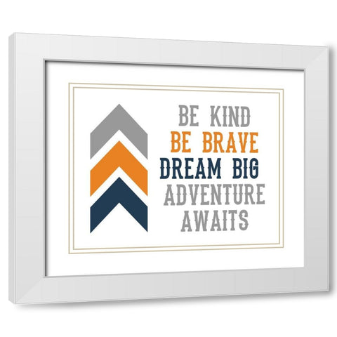 Arrow Quote White Modern Wood Framed Art Print with Double Matting by Robinson, Tamara