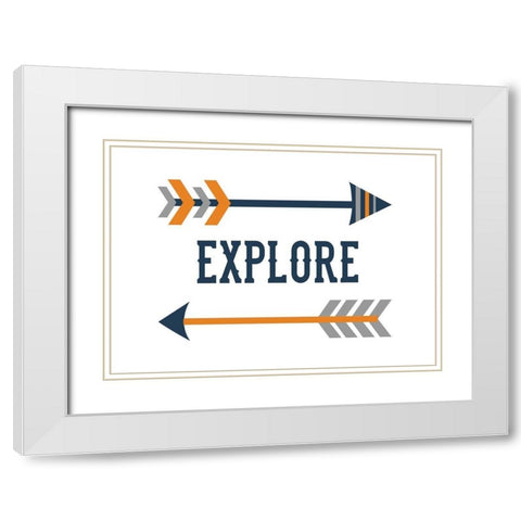 Explore White Modern Wood Framed Art Print with Double Matting by Robinson, Tamara