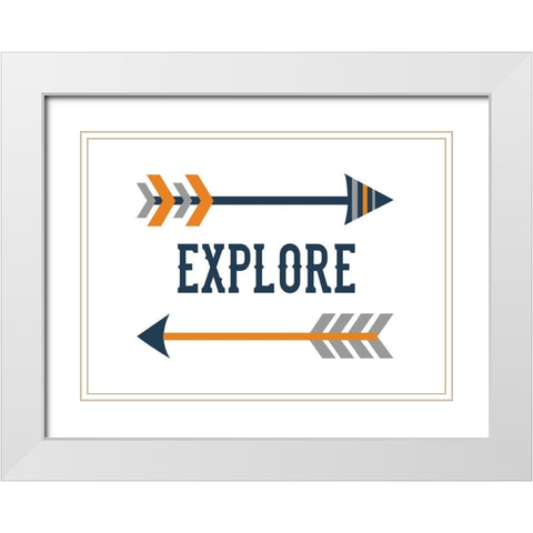 Explore White Modern Wood Framed Art Print with Double Matting by Robinson, Tamara