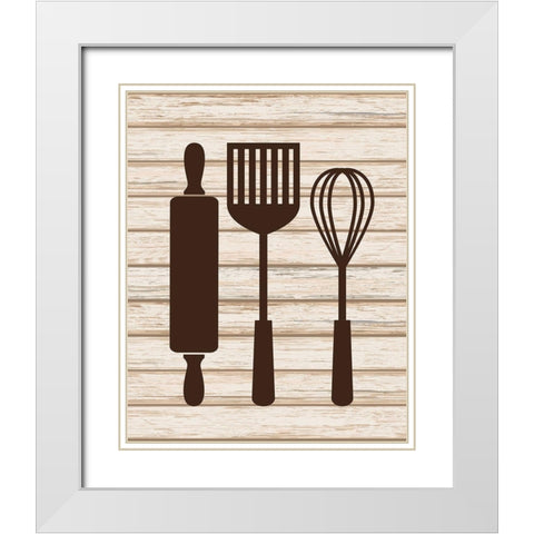 Dining Room II White Modern Wood Framed Art Print with Double Matting by Robinson, Tamara