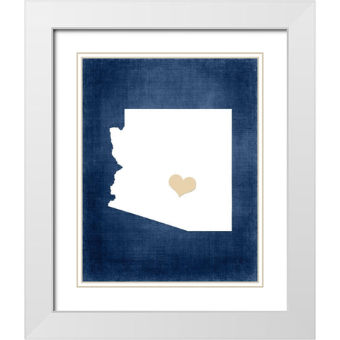 Arizona White Modern Wood Framed Art Print with Double Matting by Robinson, Tamara