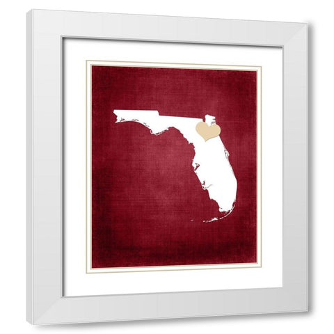 Florida White Modern Wood Framed Art Print with Double Matting by Robinson, Tamara