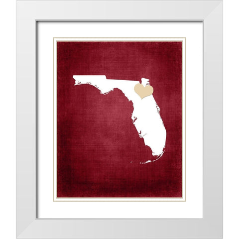 Florida White Modern Wood Framed Art Print with Double Matting by Robinson, Tamara
