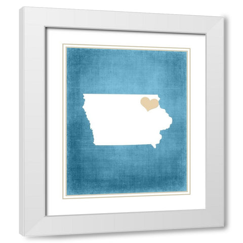 Iowa White Modern Wood Framed Art Print with Double Matting by Robinson, Tamara