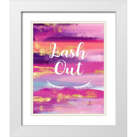 Lash Out White Modern Wood Framed Art Print with Double Matting by Robinson, Tamara