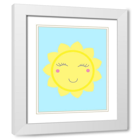 Sun White Modern Wood Framed Art Print with Double Matting by Robinson, Tamara
