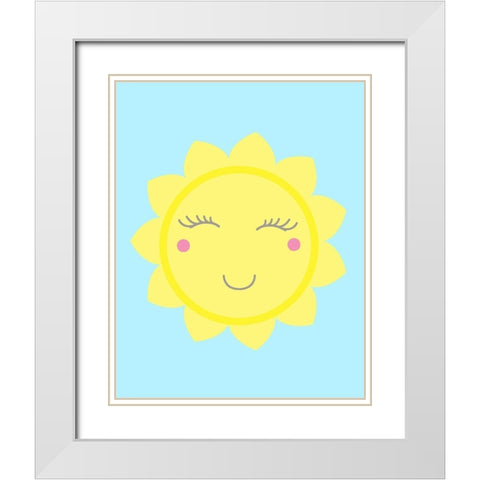 Sun White Modern Wood Framed Art Print with Double Matting by Robinson, Tamara