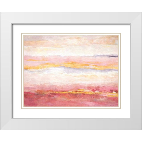 Journey White Modern Wood Framed Art Print with Double Matting by Dundon, Denise