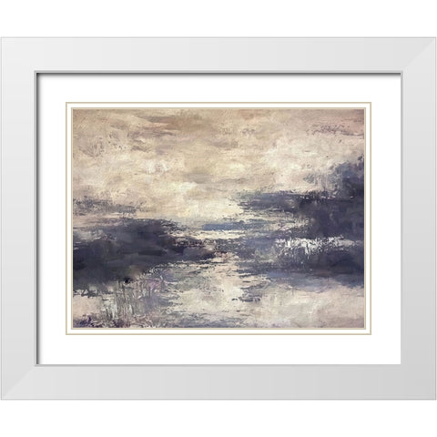 Water Spirits White Modern Wood Framed Art Print with Double Matting by Dundon, Denise