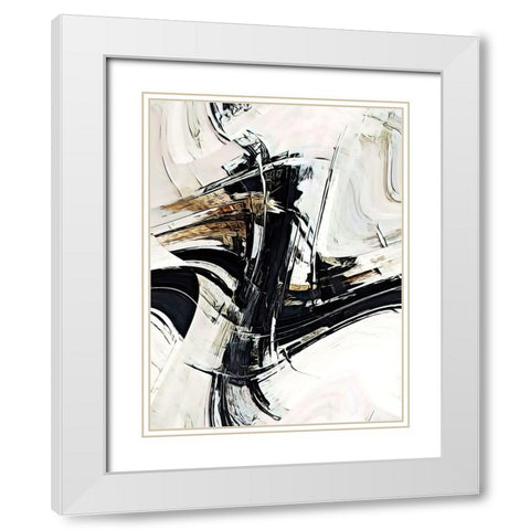 Continuum White Modern Wood Framed Art Print with Double Matting by Dundon, Denise