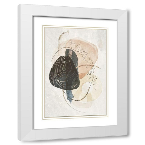 Found Objects White Modern Wood Framed Art Print with Double Matting by Dundon, Denise