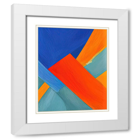 House of Cards White Modern Wood Framed Art Print with Double Matting by Dundon, Denise