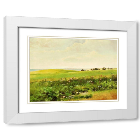 Summer Lands White Modern Wood Framed Art Print with Double Matting by Dundon, Denise
