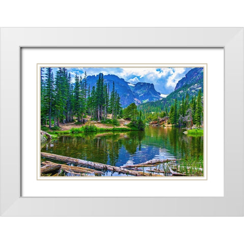 Dream Lake White Modern Wood Framed Art Print with Double Matting by Dundon, Denise
