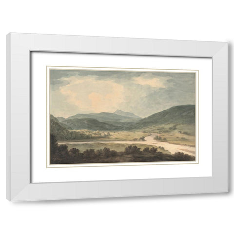 River Lands White Modern Wood Framed Art Print with Double Matting by Dundon, Denise