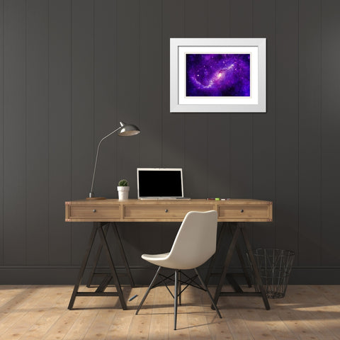 Spiral Arms White Modern Wood Framed Art Print with Double Matting by Dundon, Denise