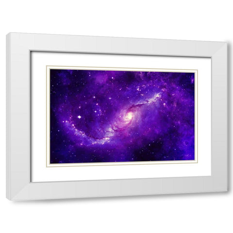 Spiral Arms White Modern Wood Framed Art Print with Double Matting by Dundon, Denise