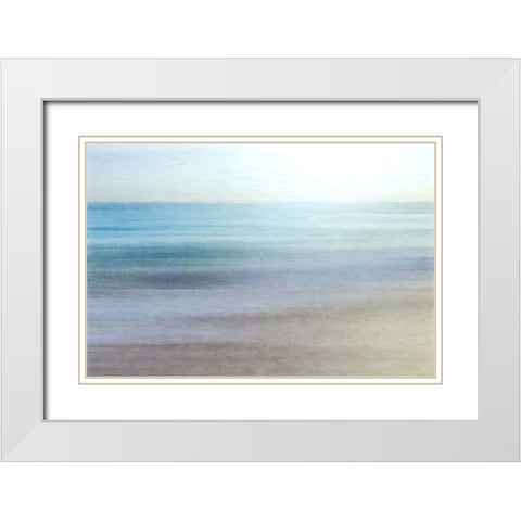 Colour of the Sea White Modern Wood Framed Art Print with Double Matting by Dundon, Denise