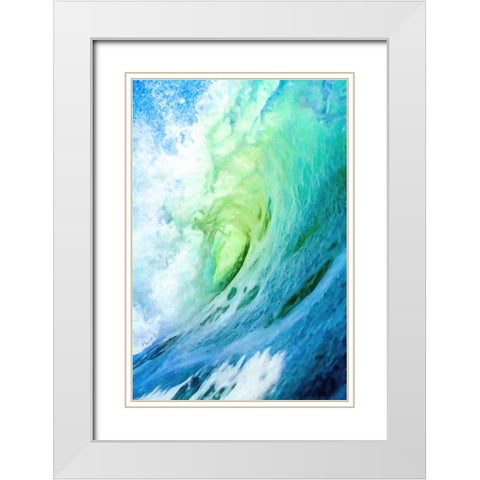 Surfs Up White Modern Wood Framed Art Print with Double Matting by Dundon, Denise