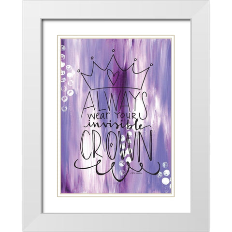 Invisible Crown White Modern Wood Framed Art Print with Double Matting by Wieners, Valerie