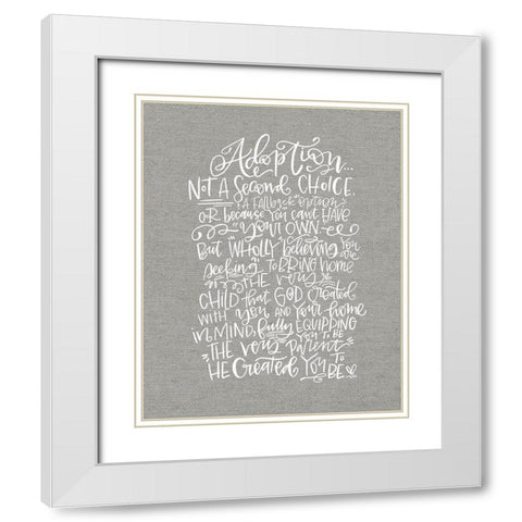 Adoption White Modern Wood Framed Art Print with Double Matting by Wieners, Valerie